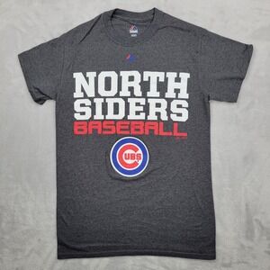 Chicago Cubs Shirt Mens Small‎ Grey Crewneck MLB Baseball Team Northside Adult